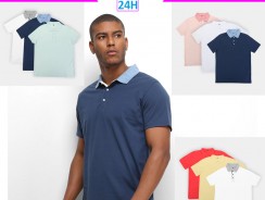 Kit c/ 3 Camisas Polos John Taylor Masculina