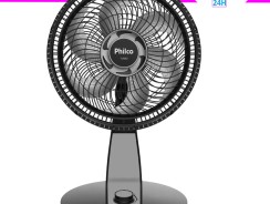 Ventilador De Parede E Mesa Turbo 30cm Philco Com 6 Pás Preto Pvt320p 220v