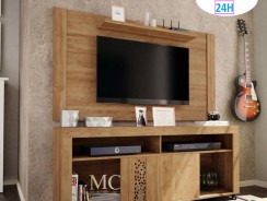 Rack com Painel para TV até 55” Premium Joy – Buriti 1 Porta de Correr Caemmun