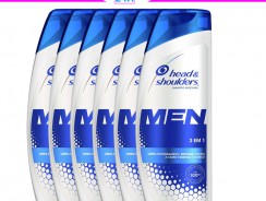 Shampoo Head&Shoulders Anticaspa 3 em 1 Masculino 400mL – 6 Unidades