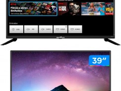 Smart TV HD D-LED 39” Britânia BTV39G60N5CH – Wi-Fi 2 HDMI USB