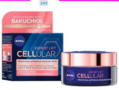 NIVEA Creme Facial Antissinais Cellular Lift Noite 50ml – Creme facial antissinais com bakuchiol puro, ativo revolucionário estimula a produção de colágeno e promove Regeneração Celular Noturna