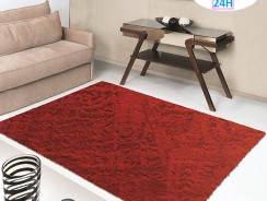 Tapete Bella Liso 100 X 140 Cm Jolitex Vermelho Grande