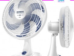 Ventilador de Mesa Mondial Maxi Power V-40-W com 6 Pás, 40cm, 3 velocidades – Branco