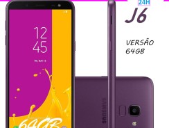 Smartphone Samsung Galaxy J6 64GB Dual Chip Android 8.0 Tela 5.6″ Octa-Core 1.6GHz 4G Câmera 13MP