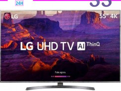 Smart TV 4K LED 55” LG 55UK6540 Wi-Fi HDR – Inteligência Artificial Conversor Digital 4 HDMI