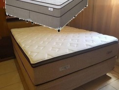 Cama Box Queen (Box + Colchão) Plumatex – Molas Ensacadas 63cm de Altura Ilhéus