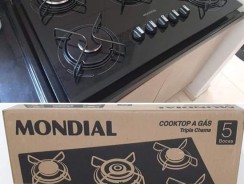 Cooktop 5 Bocas Mondial a Gás GLP Preto – CTG-02