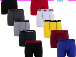 Cueca Box Falke Microfibra Kit 8 Algodão Masculino Sortidas