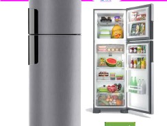 Geladeira Consul Frost Free Duplex 386 litros com Altura Flex cor Inox CRM44AK