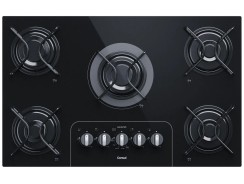 Cooktop 5 Bocas a Gás GLP Consul Vidro Temperado – Preto Acendimento Automático Facilite CD075AE —