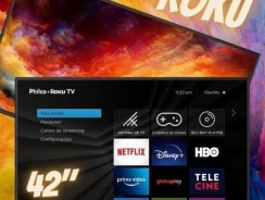 Smart TV 42″ Philco Roku LED Full HD – com App Mobile 3 Hdmi 2 Usb Wifi Dolby Audio