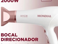 Secador De Cabelos Scn50 2000w Branco E Gold Rose Mondial