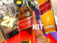 Kit Whisky Johnnie Walker Red Label 750ml com 2 unidades