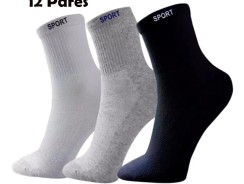 Meias Kit 12 Pares Esporte