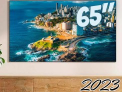 Smart TV 65 Polegadas Samsung UHD 4K, 3 HDMI, 1 USB, Bluetooth, Wi-Fi, Gaming Hub, Tela sem limites, Alexa built in – UN65CU7700GXZD