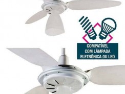 Ventilador de Teto Ventisol Wind Light com Lustre e 3 Velocidades – Branco