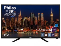 Smart TV LED 39″ Philco PH39N91DSGWA HD com Conversor Digital 2 HDMI 2 USB Wi-Fi Android