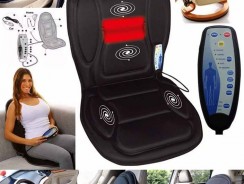 Assento Massageador Hometrends, 5 Motores, com Aquecimento e Vibração, Controle Remoto com Função de Regulagem de Intensidade e Adaptador para Carro