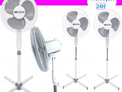 Ventilador de Coluna Incasa Breeze Turbo EE2000A 40cm 3 Pás 3 Velocidades Branco 110V – 2 Unidades