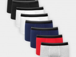 KIT CUECA BOXER UNW ELÁSTICO LISTRAS 8 PEÇAS