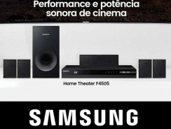 Home Theater Blu-Ray 3D Samsung HT-F4505 500W 5.1 Canais Full HD HDMI USB Rádio FM