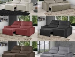 Sofá Retrátil Reclinável 3 Lugares Suede Elegance – American Confort