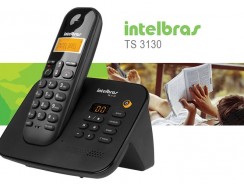 Telefone sem Fio Intelbras TS 3130 com Display luminoso Secretária Eletrônica Identificador de Chamadas