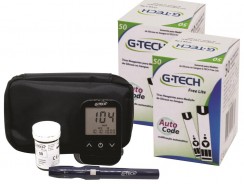 Kit Medidor de Glicose G-Tech Free Lite + 100 Tiras