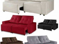 Sofá 3 Lugares American Comfort Viena com Assento Retrátil e Encosto Reclinável em Tecido Suede