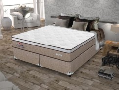 Cama Box (Box + Colchão) Queen Size Molas – Ensacadas/Pocket 65cm de Altura Plumatex Ópus