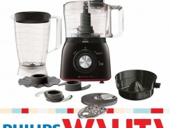 Processador de Alimentos Philips Viva Preto e Vermelho RI7632 3 em 1 com 2 velocidades e Pulsar – 650W