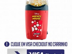 Pipoqueira Mallory Mickey Mouse PopCorn Disney- 1200W, Copo Medidor, Mais saudável: Dispensa Uso de Óleo