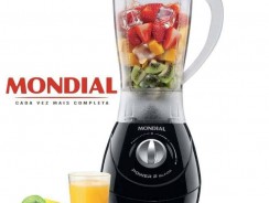 Liquidificador Mondial Power 2 Black L-28 Preto 350w de Potência Jarra San Cristal 1,250L 2 Velocidades