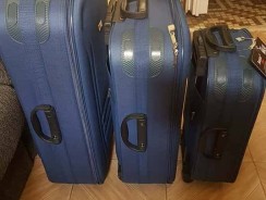 Conjunto de Malas de Viagem Semirrígidas Swiss Move Lucerna MB-LM600 Azul Marinho Tamanhos P, M e G