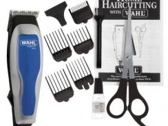 Máquina de cortar cabelo Home Cut Basic Wahl- Com 5 pentes de altura (3, 6, 13,19,25 mm) e Tesoura, Lâmina de Alta Precisão 110v