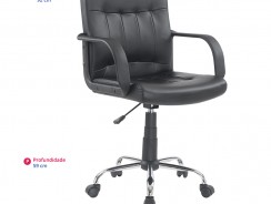 Cadeira para Escritório Carrefour Home Preta ML-2431-2