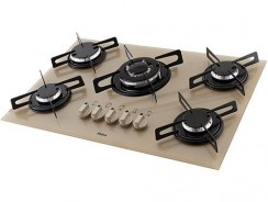 Cooktop à Gás 5 Bocas Philco Bivolt Tripla Chama Champagne