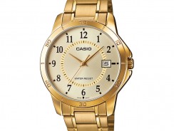 Relógio Casio Masculino Dourado Analógico MTP-V004G-9BUDF