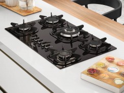 Cooktop Mueller 5 Bocas a Gás Tripla Chama Vidro Temperado