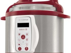 Panela de Pressão Elétrica Cadence Sabore com Timer 4L Vermelha e Inox