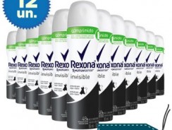 Leve Mais Pague Menos: 12 Desodorantes Antitranspirante Aerosol Comprimido Rexona Invisible Feminino 53g