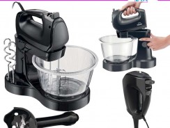 Batedeira Philips Walita – 400W, 5 Velocidades + Turbo, Tigela de 3,2L, Acessório de Mixer, 2 Pares de Batedores P/ Massas Leves e Pesadas -RI7205/90