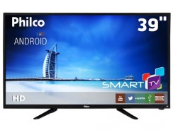 Smart TV LED 39″ Full HD Philco PTV39N92DSGWA com Android, Wi-Fi, MidiaCast, GINGA, Som Surround, HDMI e USB